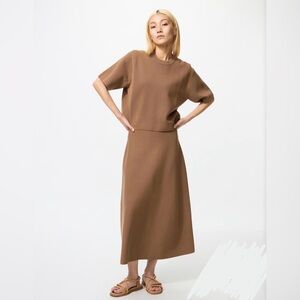 Uniqlo Brown A-Line Skirt